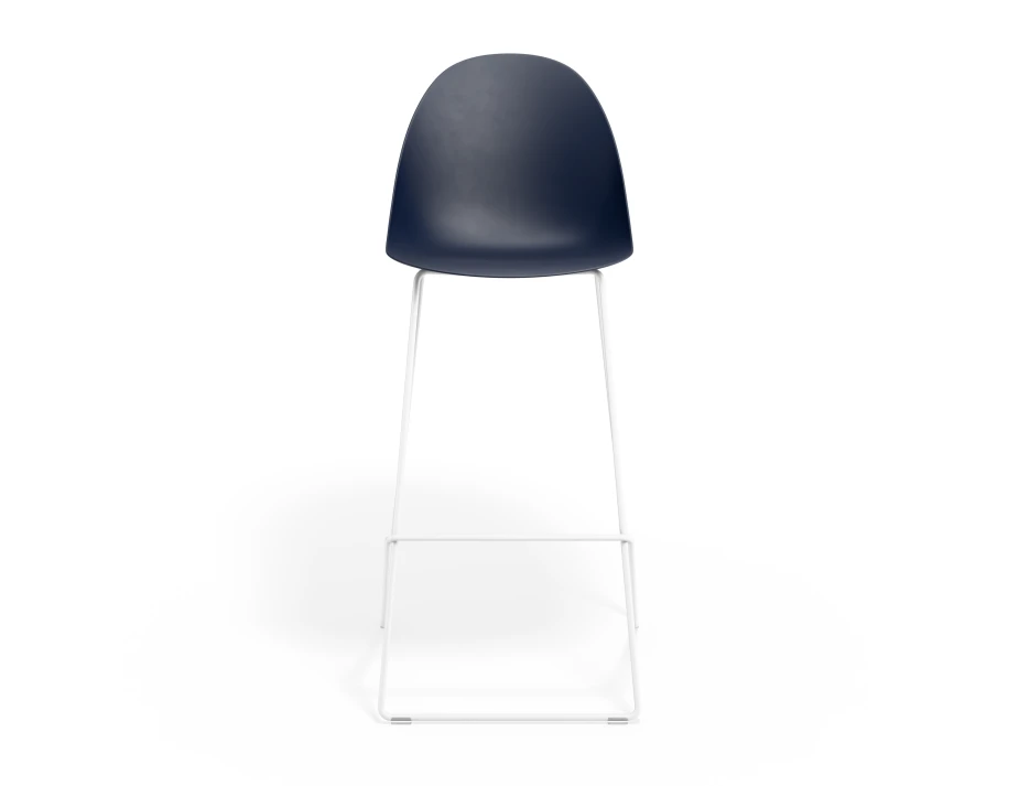 Pebble Barstool Navyseat Whiteframe