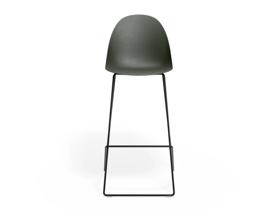 Pebble Barstool Oliveseat Blackframe