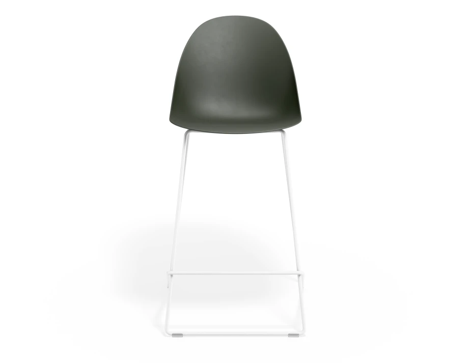 Pebble Kitchenstool Oliveseat Whiteframe