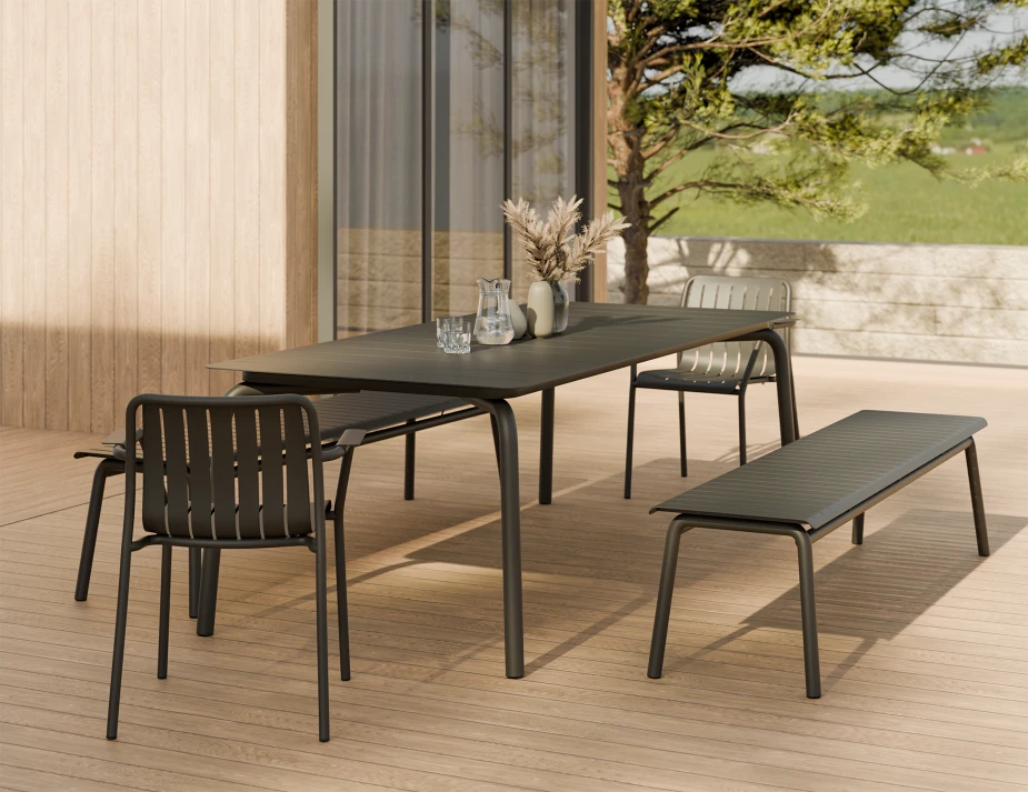 Roku Diningtable 240 Bench Charcoal Residential