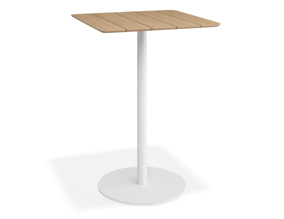 Roku Teakbartable 75x75 White