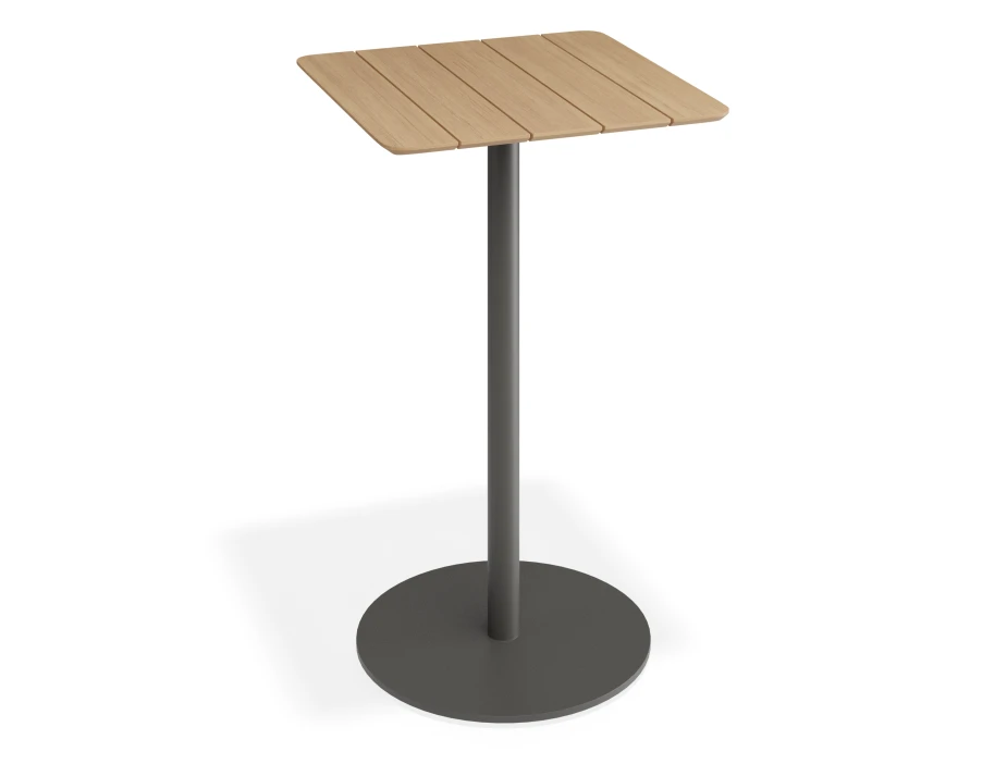 Roku Teakbartable 65x65 Charcoal