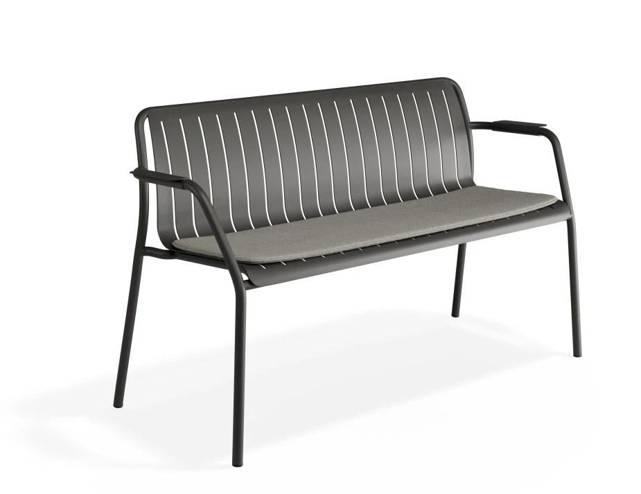 Roku Gardenbench Lightgrey Charcoal
