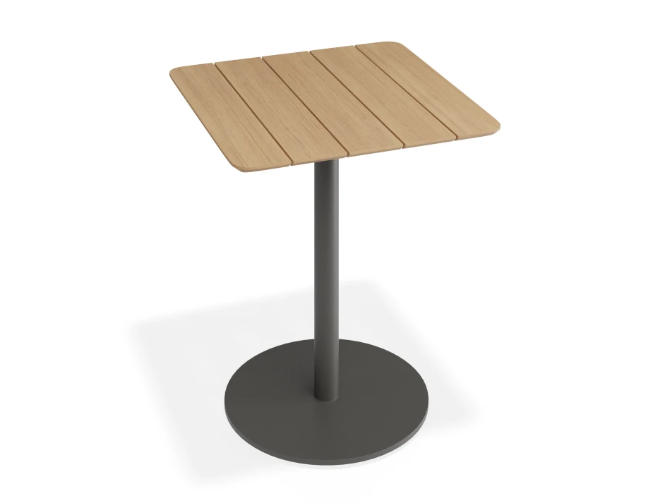 Roku Teakcafetable 65x65 Charcoal