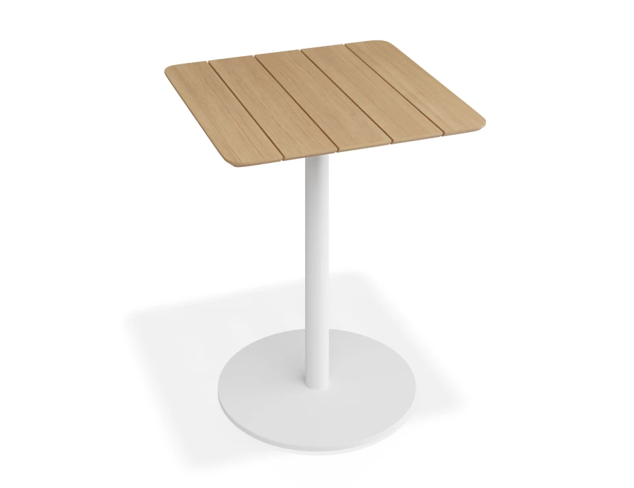 Roku Teakcafetable 65x65 White