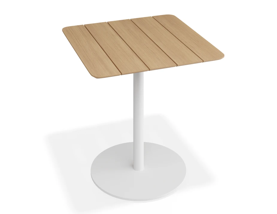 Roku Teakcafetable 75x75 White