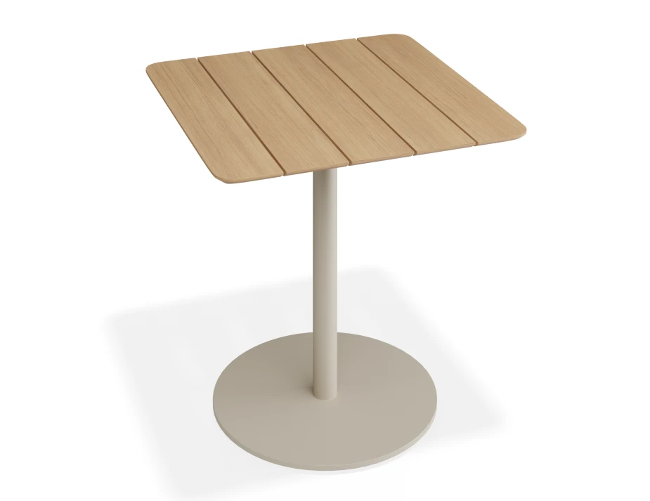Roku Teakcafetable 75x75 Latte