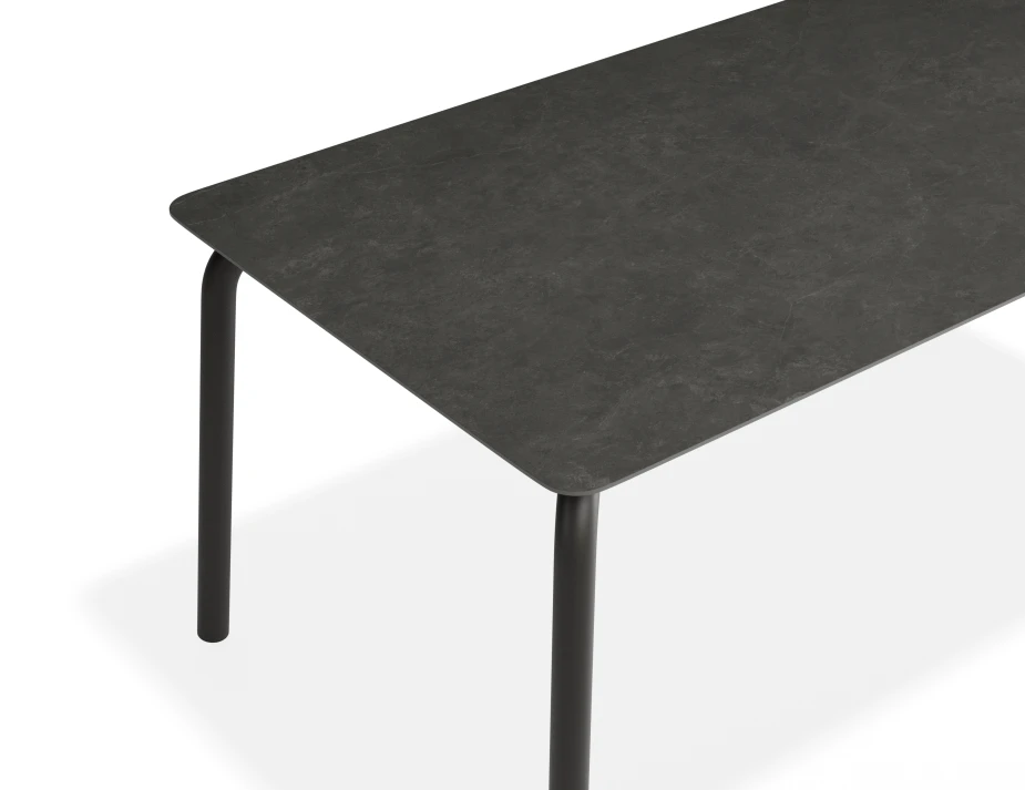 Roku Diningtable 160x90 Basalt Charcoal