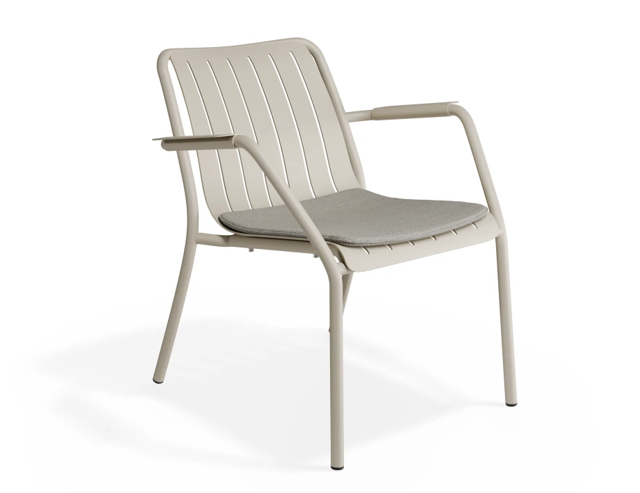 Roku Loungechair Lightgrey Latte