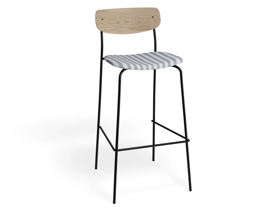 Rylie Barstool Ashnatural Bluestripe