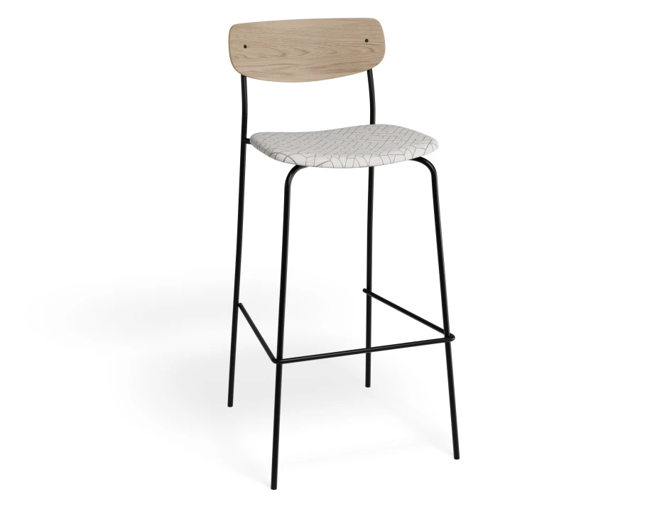 Rylie Barstool Ashnatural Geometricpattern