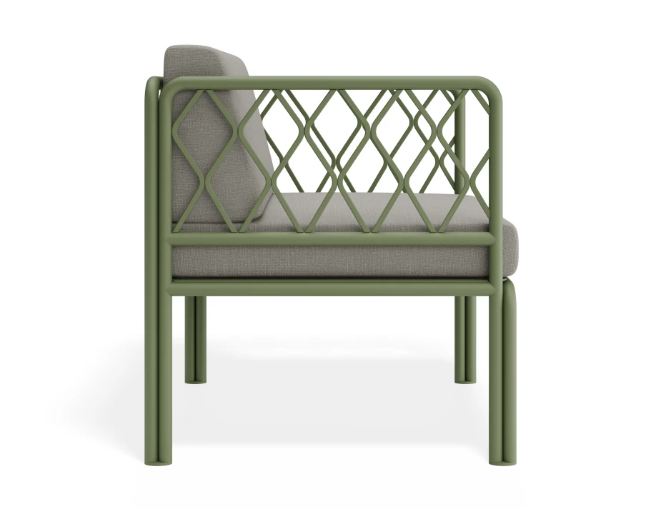P 3v2 Seville Loungechair Greenframe Lightgreycushion