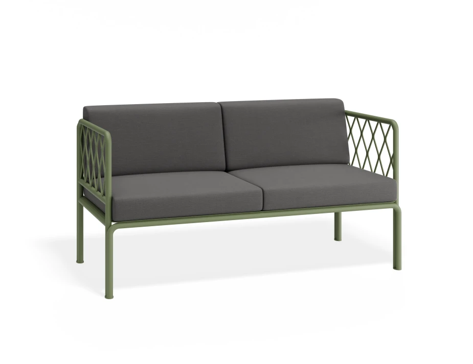 Sevillev2 2seater Greenframe Darkgreycushion