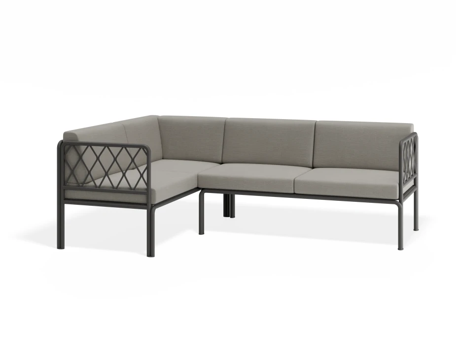 Sevillev2 Configa Charcoalframe Lightgreycushion
