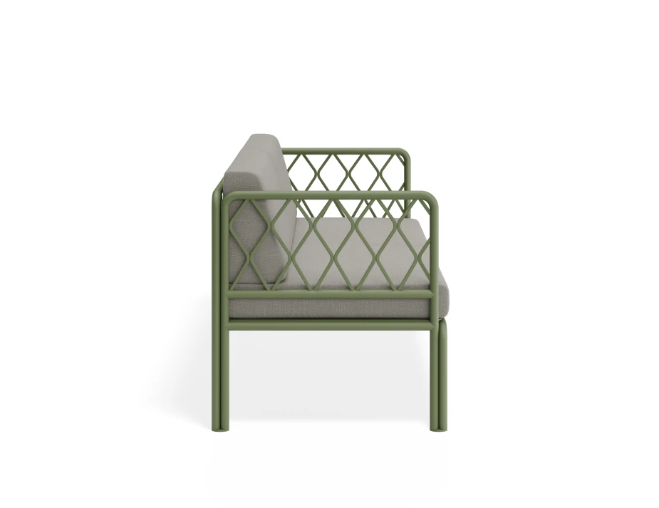 Sevillev2 2seater Greenframe Lightgreycushion
