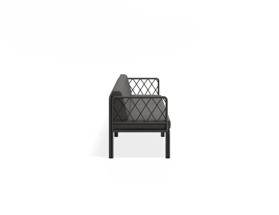 Sevillev2 4seater Charcoalframe Darkgreycushion