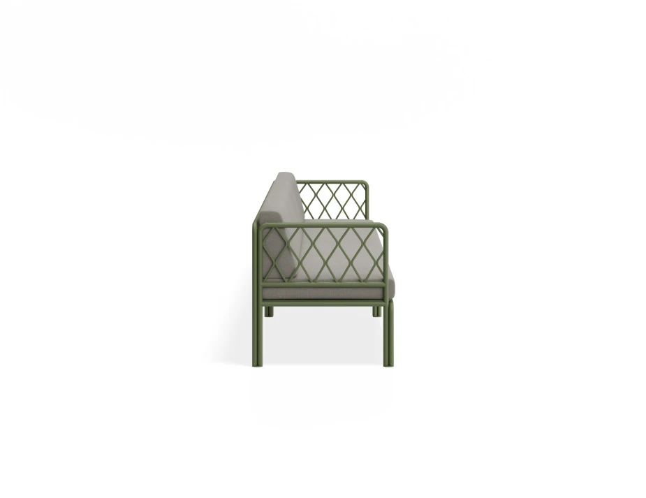 Sevillev2 4seater Greenframe Lightgreycushion