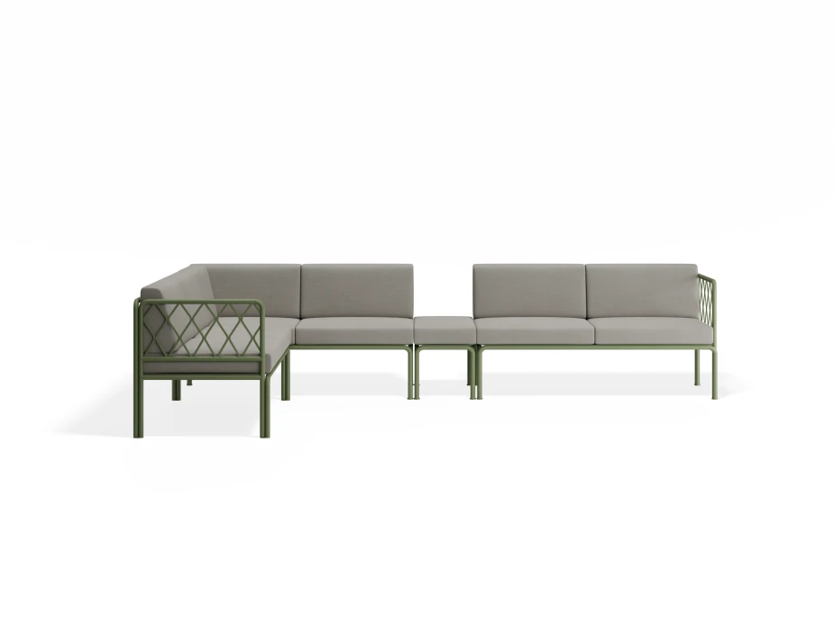 Sevillev2 Configi Greenframe Lightgreycushion Cushionextension