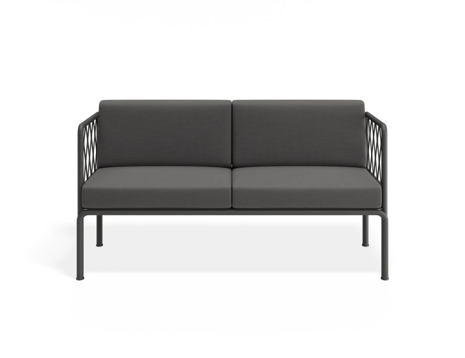 Sevillev2 2seater Charcoalframe Darkgreycushion