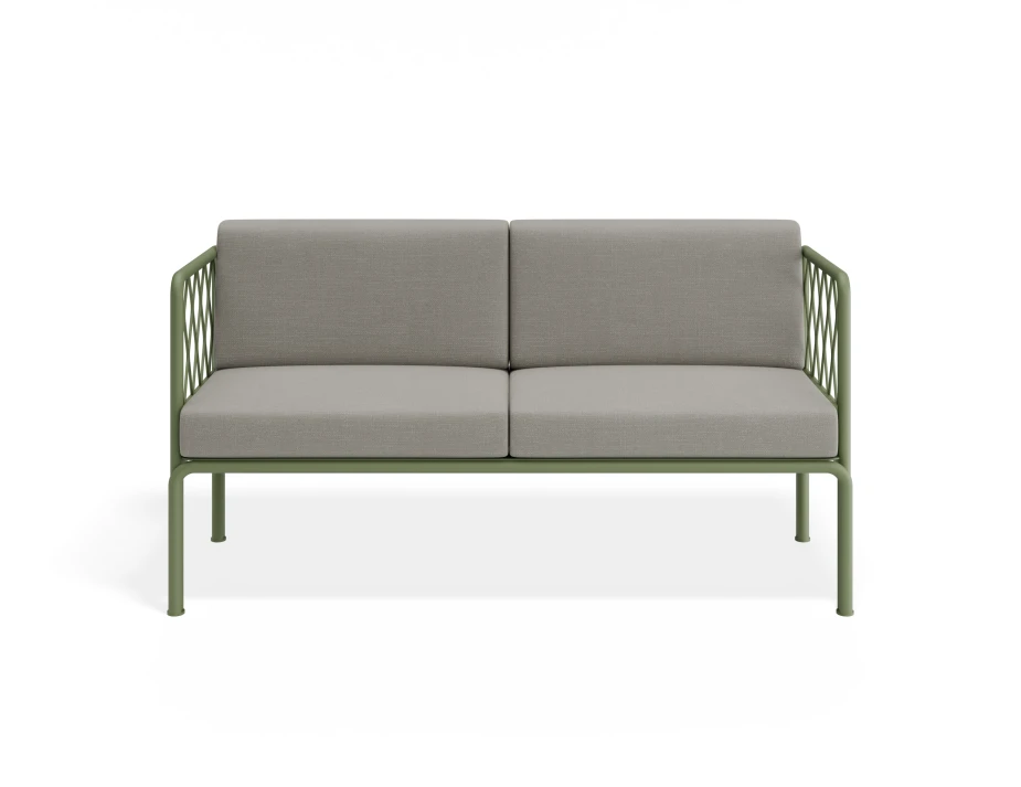 Sevillev2 2seater Greenframe Lightgreycushion