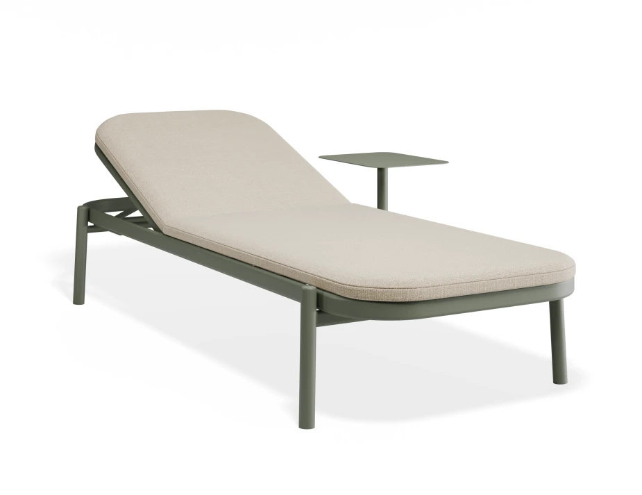 Verano Sunlounge Sidetable Greenframe Huskfabric
