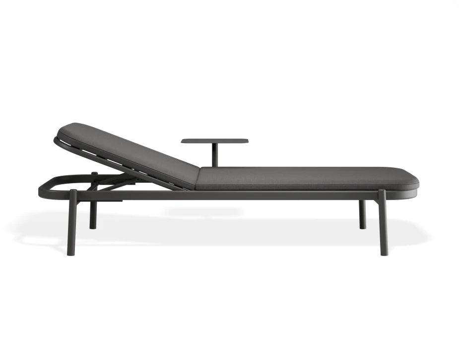 Verano Sunlounge Sidetable Charcoalframe Darkgreyfabric