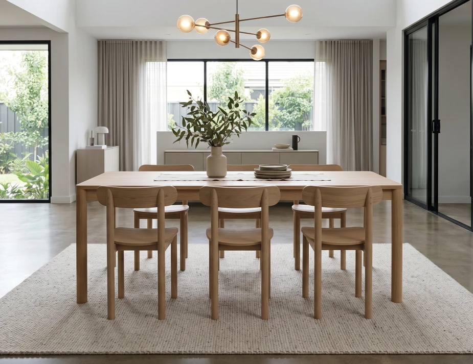 Wooden Table Setting