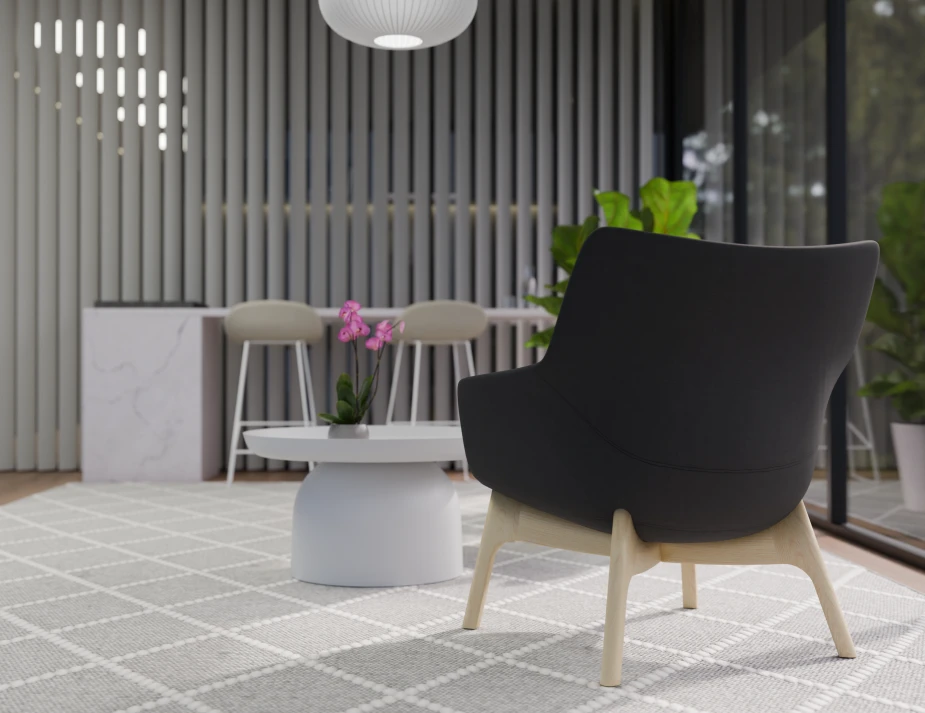 Flow Chair Charcoal Lifestyle