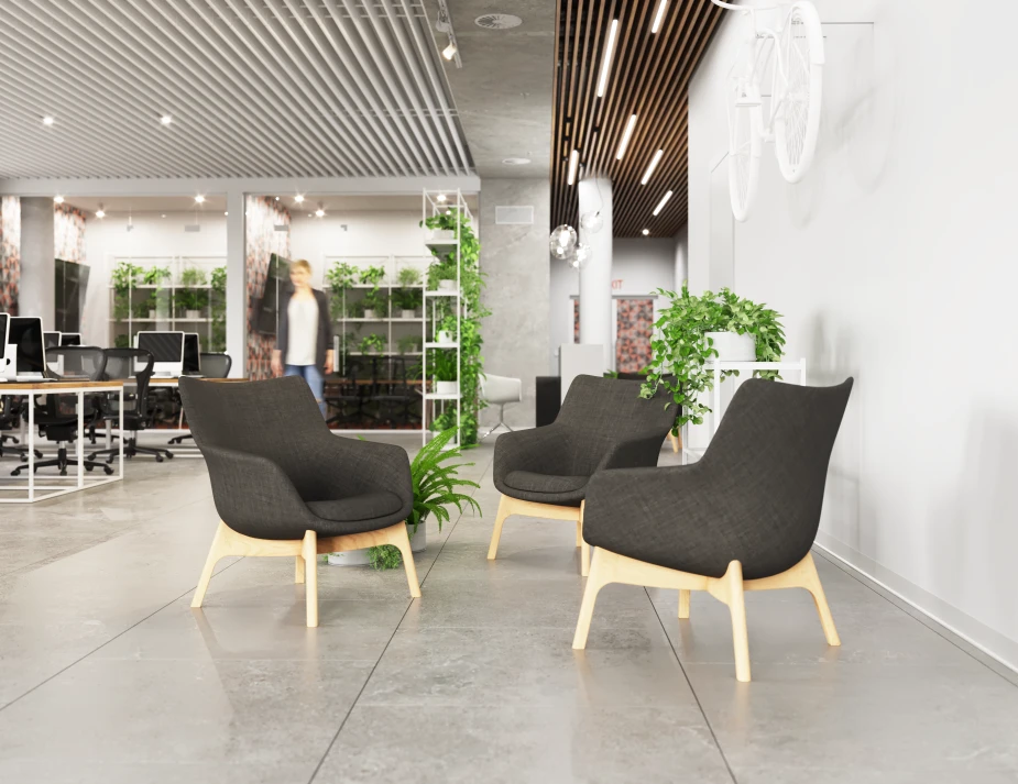 Flow Chair Charcoal Lifestyle