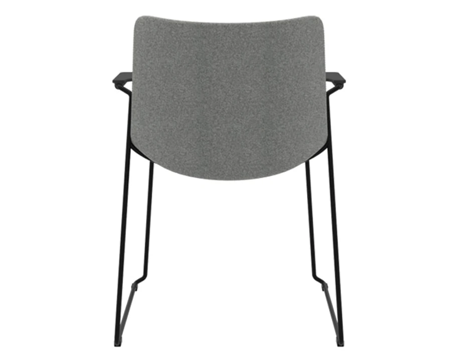 Flow Diining Chair Sled Base With Arms Back