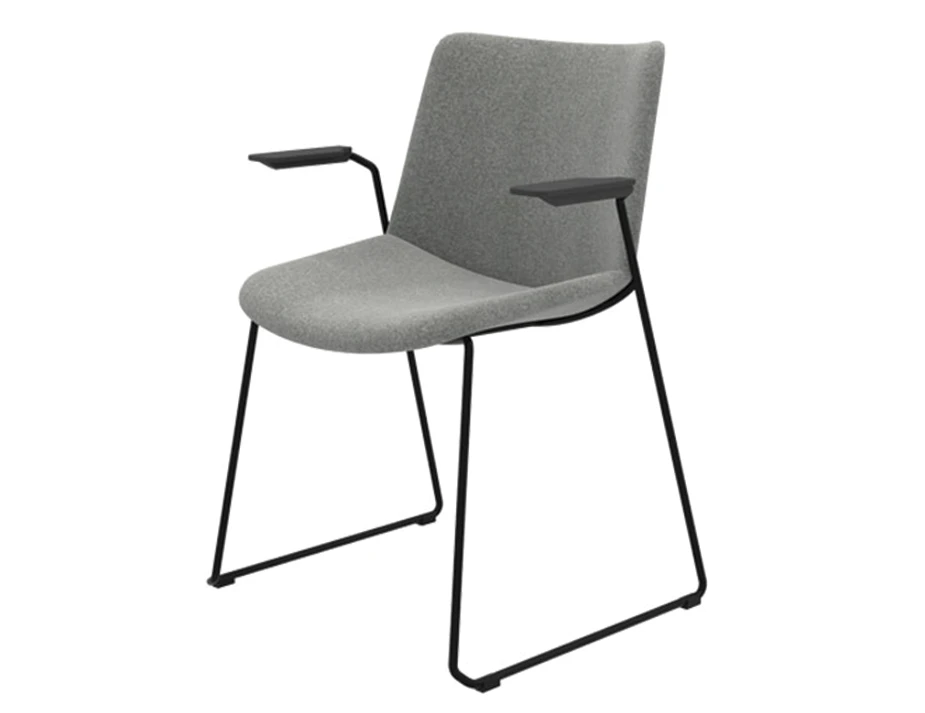 Flow Diining Chair Sled Base With Arms Main