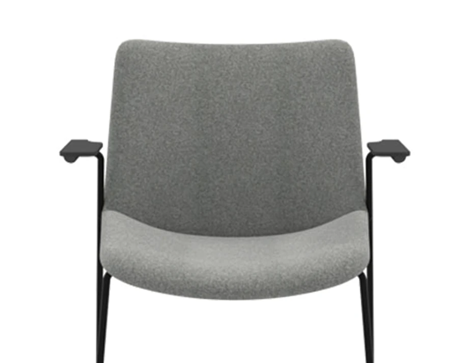 Flow Diining Chair Sled Base With Arms Zoom