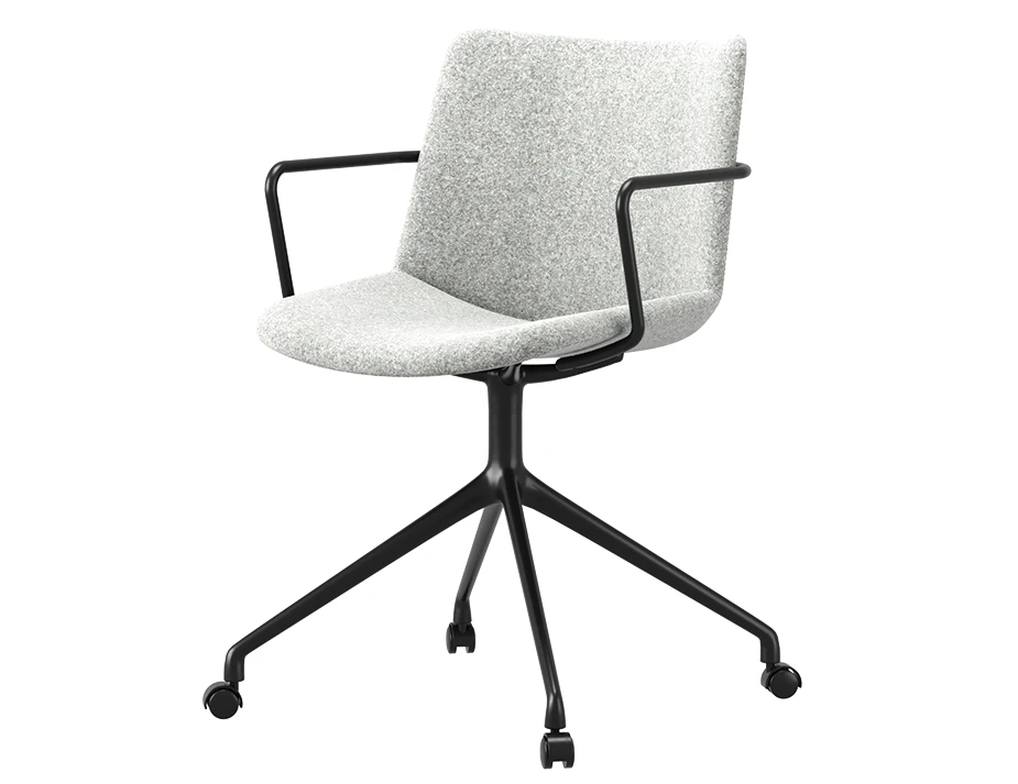 Grey Flow Chair Arms Swivel Castors
