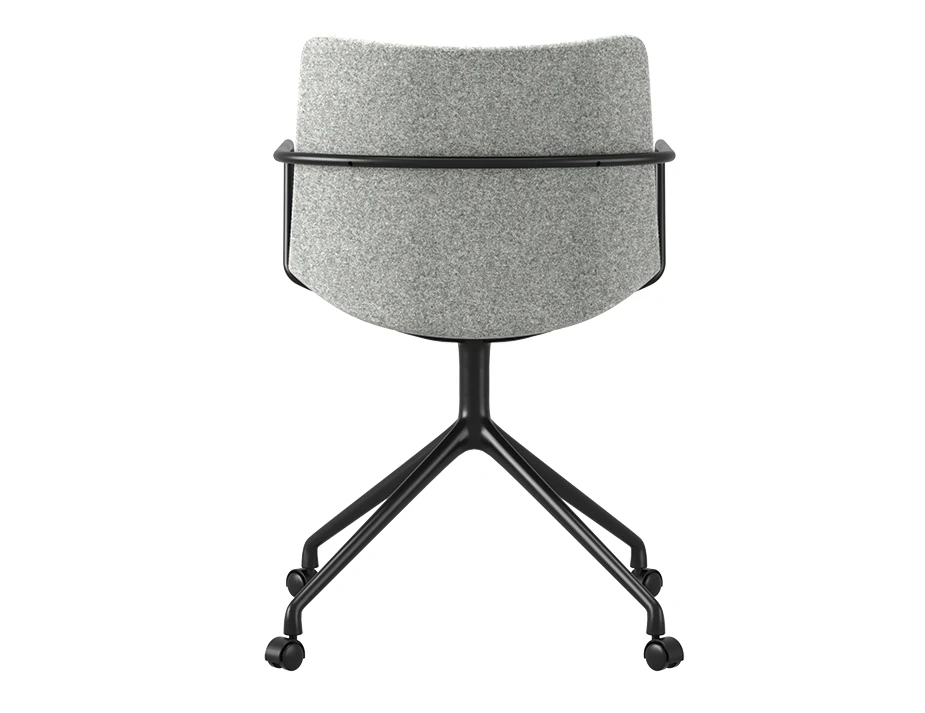 Grey Flow Chair Arms Swivel Castors