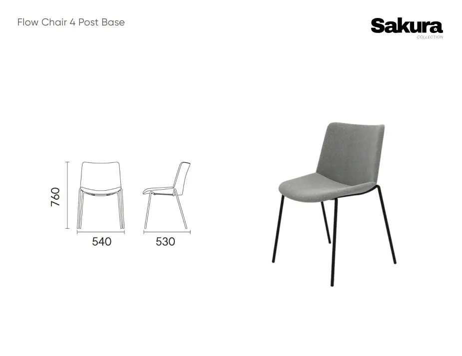 Sakura Collection Flow Chair 4 Post Base Website