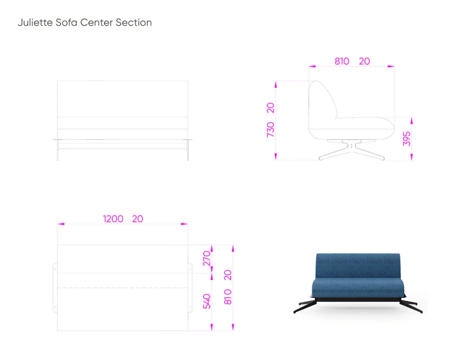 Sakura Collection Juliette Center Section