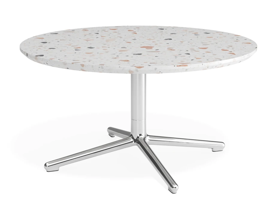 Place Coffeetable 800dia Terrazzo Chrome
