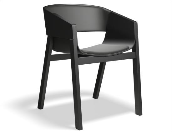Merano Armchair - Upholstered Seat and Back - by TON