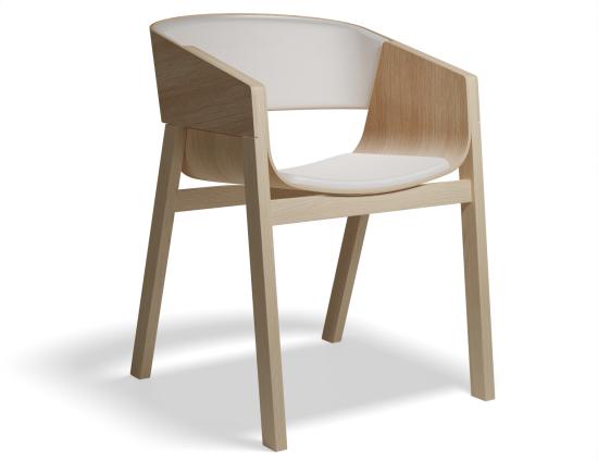 Merano Armchair - Upholstered Seat and Back - by TON