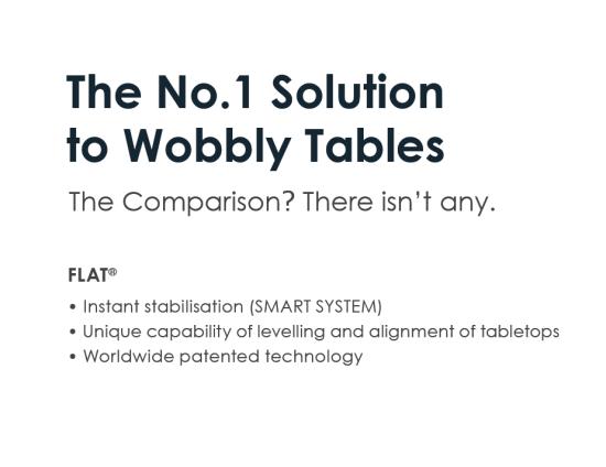 Flat Tech Cafe Table Base - AUTO-ADJUST KX30 (Min. order 4)