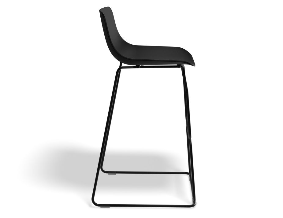 Umbria Stool 69cm Blackseat Blackframe Side