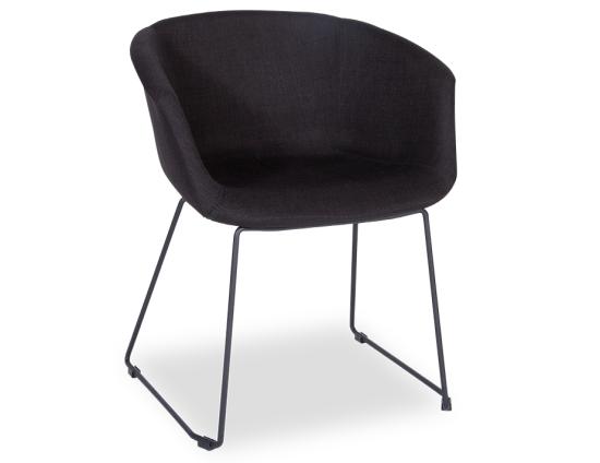 Lonsdale Armchair -  Black Sled - Black Linen Pad 