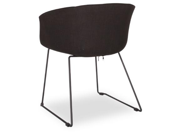 Lonsdale Armchair -  Black Sled - Black Linen Pad 