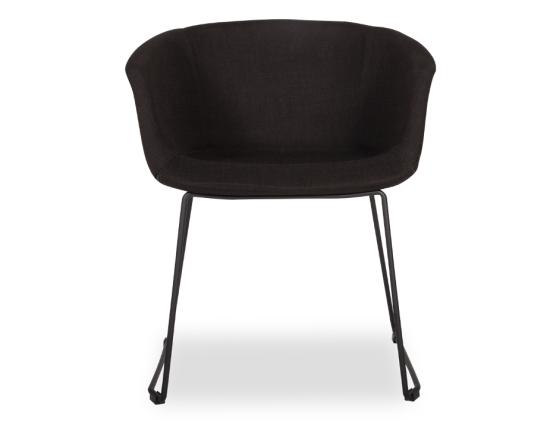 Lonsdale Armchair -  Black Sled - Black Linen Pad 