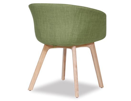 Lonsdale Armchair -  Natural - Green Fabric