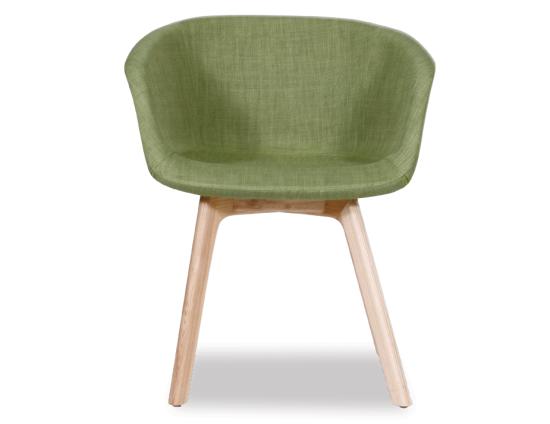 Lonsdale Armchair -  Natural - Green Fabric