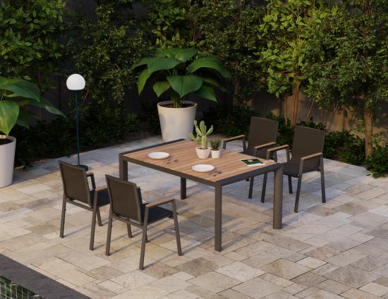 Vydel Table - Outdoor - 160cm x 100cm - Charcoal 