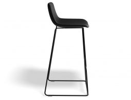 Umbria Stool 77cm Stormgreyseat Blackframe Side