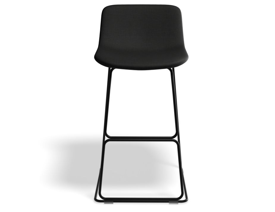 Umbria Stool 69cm Stormgreyseat Blackframe Front