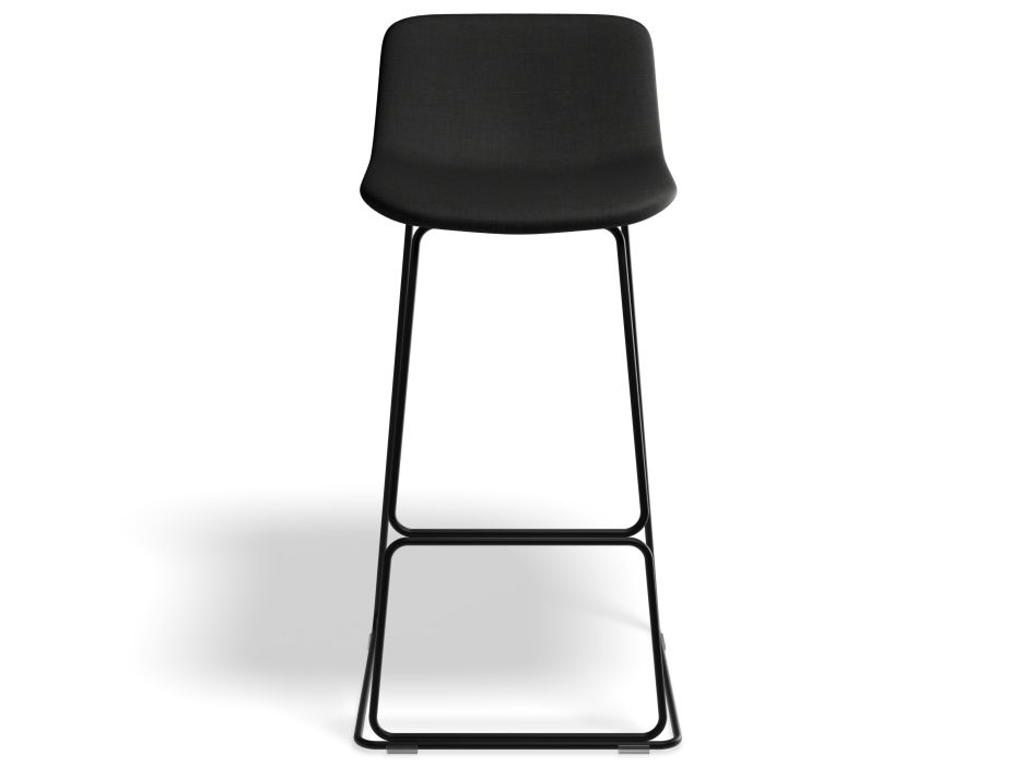 Umbria Stool 77cm Stormgreyseat Blackframe Front